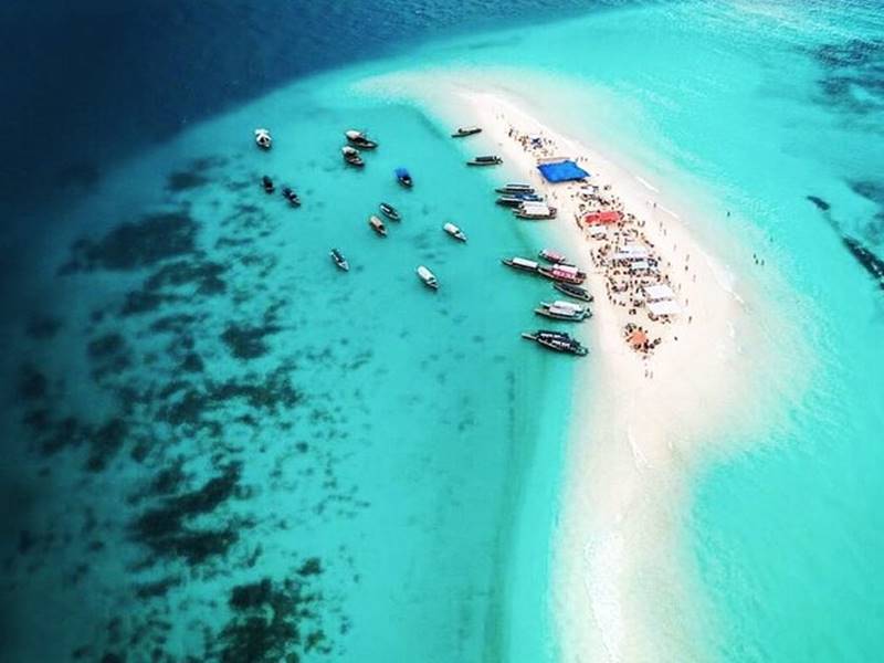 Banc de sable de Nakupenda à Zanzibar